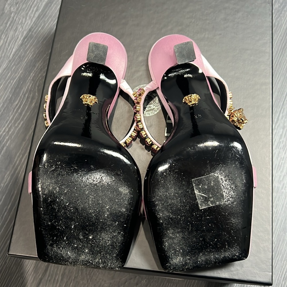 Versace Light Pink Heels - Picture 6 of 8